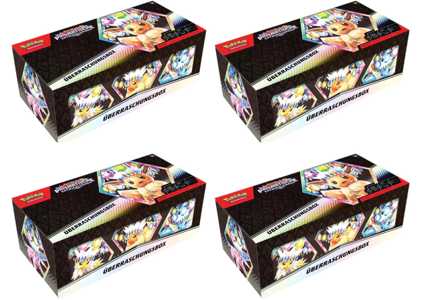 Scarlet violet prismatic – 2025 Pokémon Scarlet & Violet Prismatic Evoloutions Surprise Box (German) 4x Lot