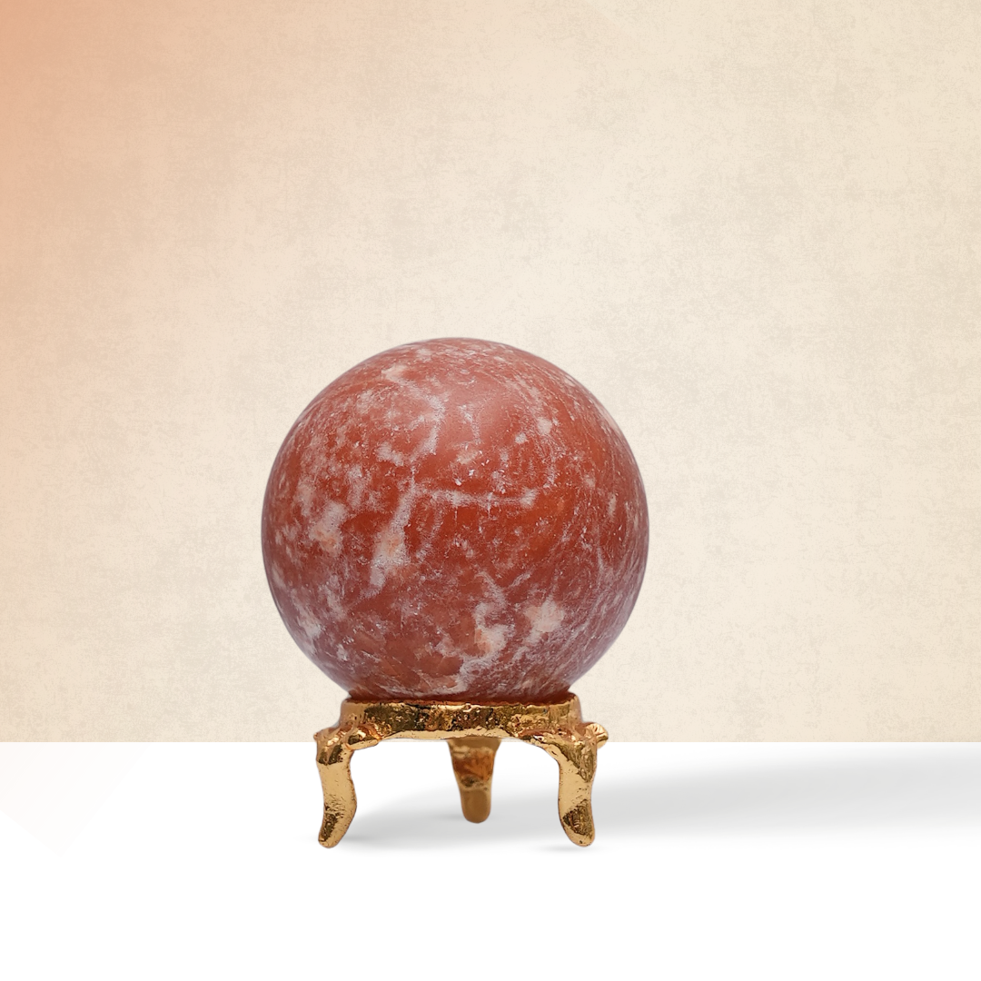 Gemsmantra Orange Calcite Sphere/Ball