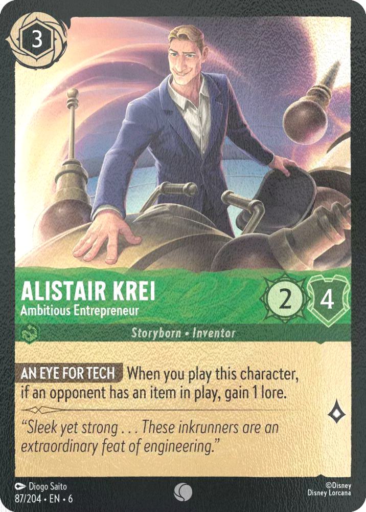 204 azurite sea – Lorcana Alistair Krei - Ambitious Entrepreneur - 87/204 [Azurite Sea] [Cold Foil]