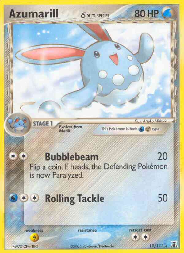 Rare ex11-19 reverse – Pokémon Azumarill δ - 19/113 - Rare [ex11-19] [Reverse Holo]