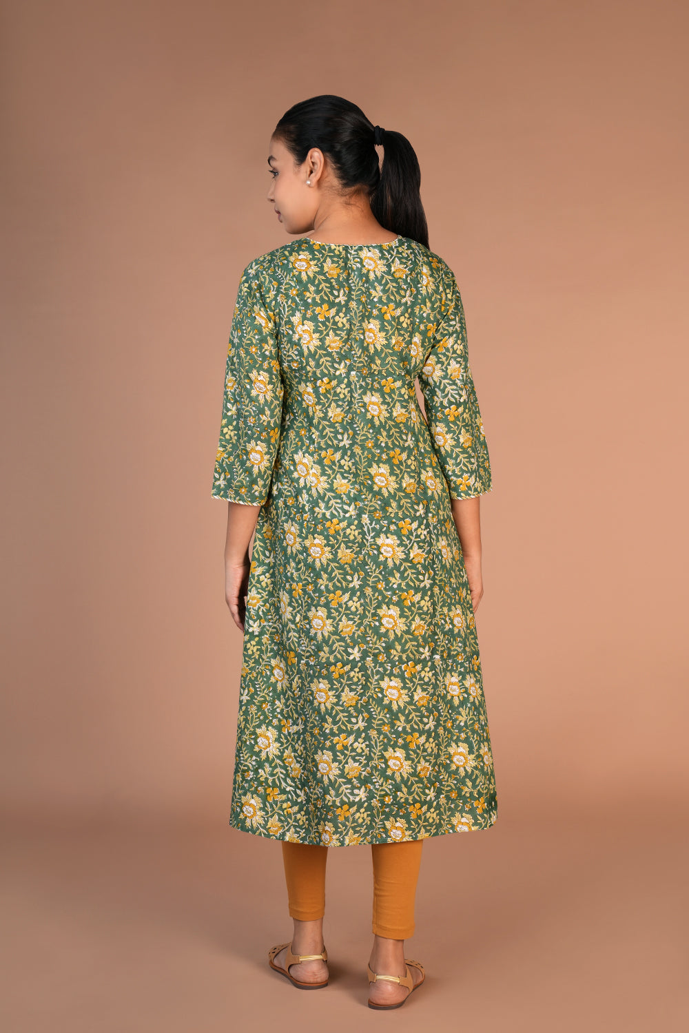 Kalanjali Ethnics Hand block printed cotton kurti - view 4