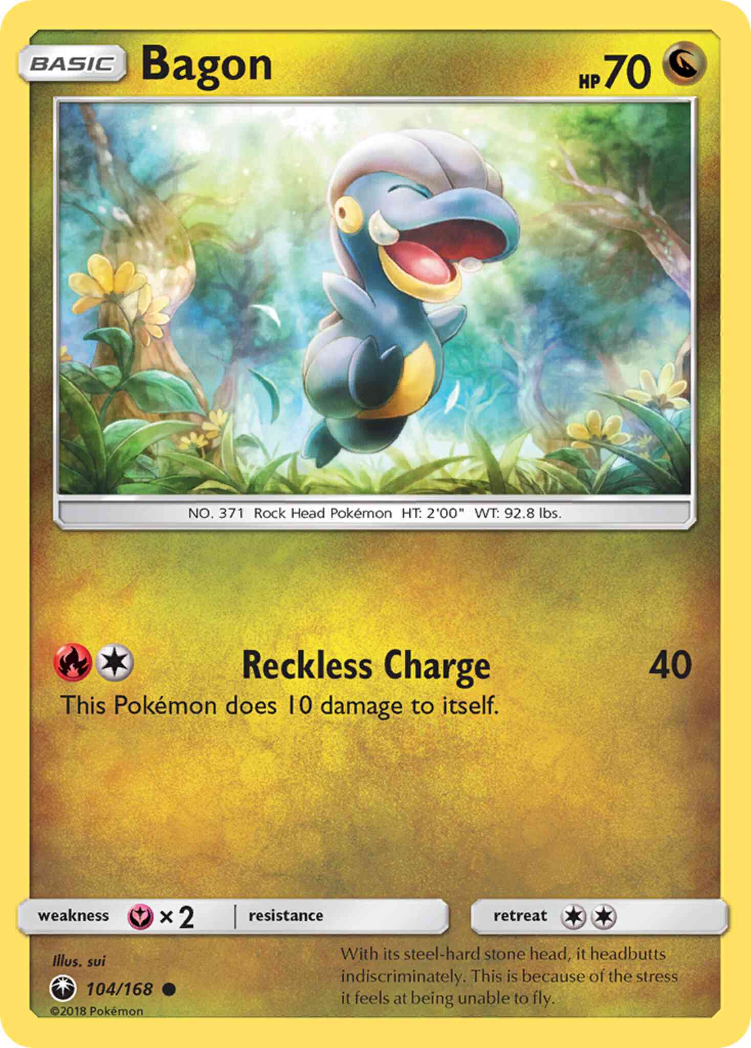Common sm7-104 non-holo – Pokémon Bagon - 104/168 - Common [sm7-104] [Non-Holo]