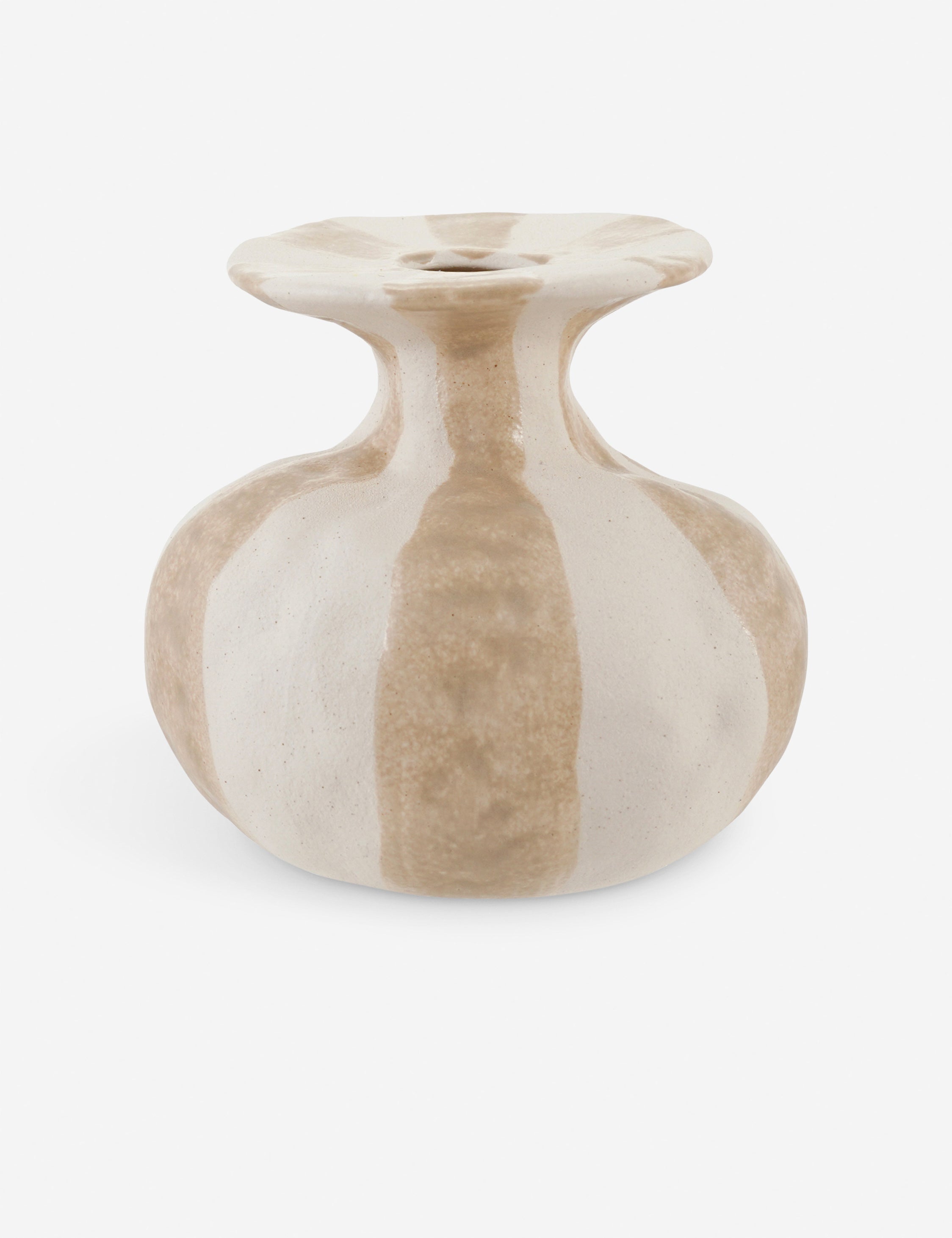 Lulu and Georgia Nijaz Low Vase – Tan