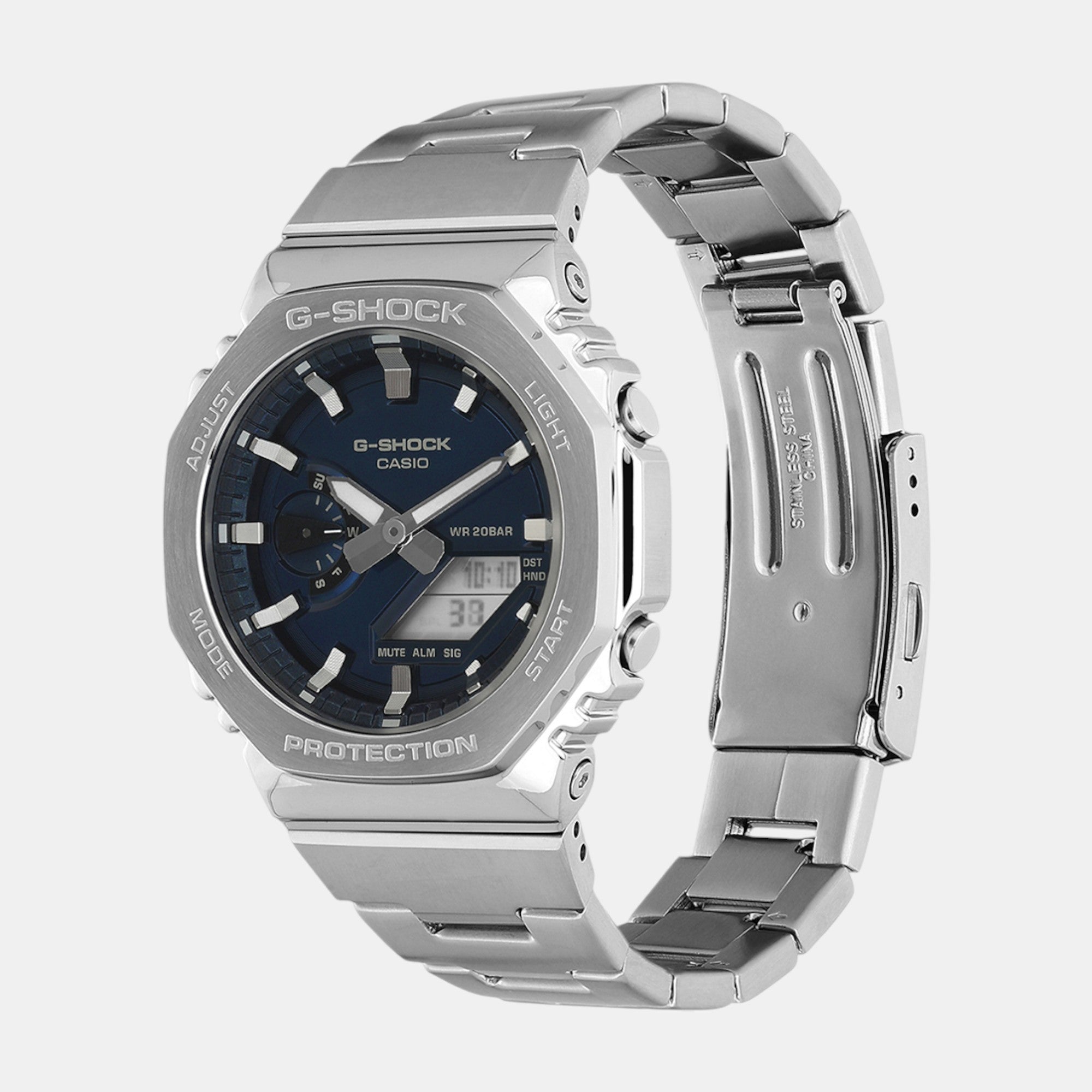 Casio G-Shock Men Quartz Blue Dial Analog-Digital Stainless Steel Watch G1614 - view 2