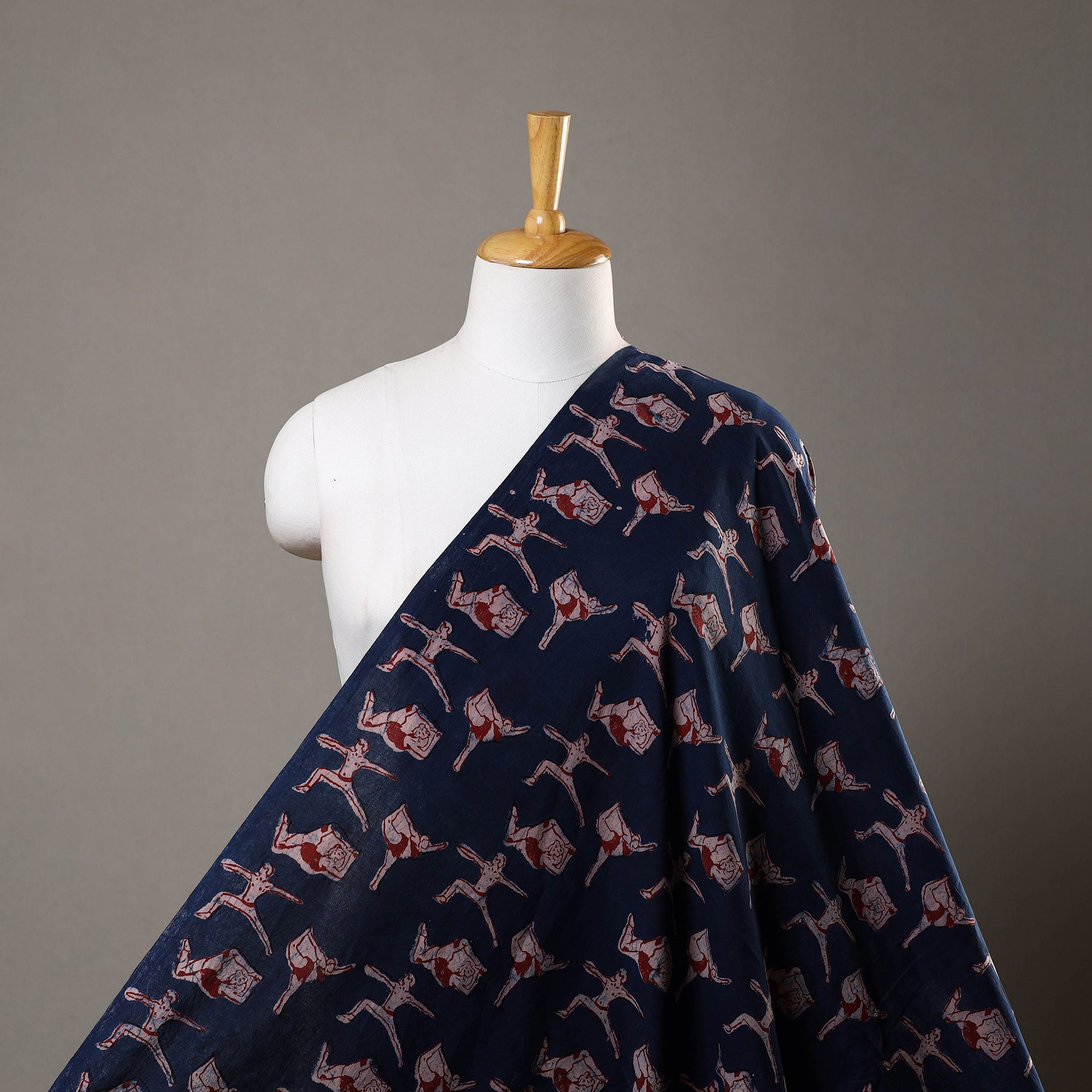 BINDAAS UNLIMITED Blue - Bindaas Natural Dyed Cotton Block Print Fabric 06