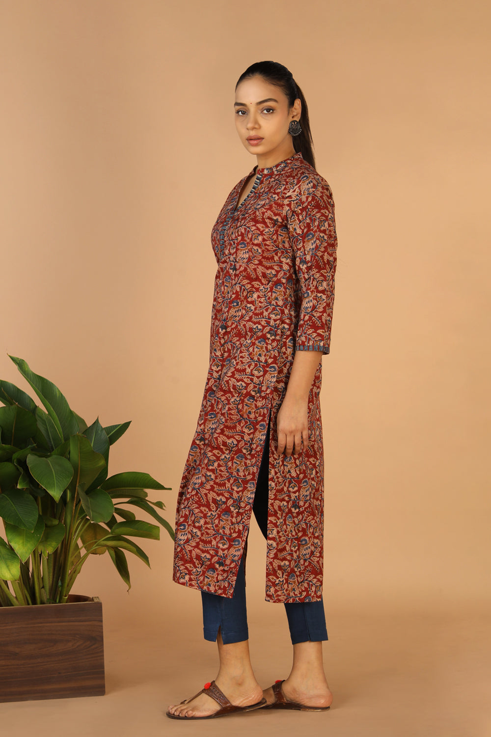 Kalanjali Ethnics Kalamkari Handblock printed kurta - view 5