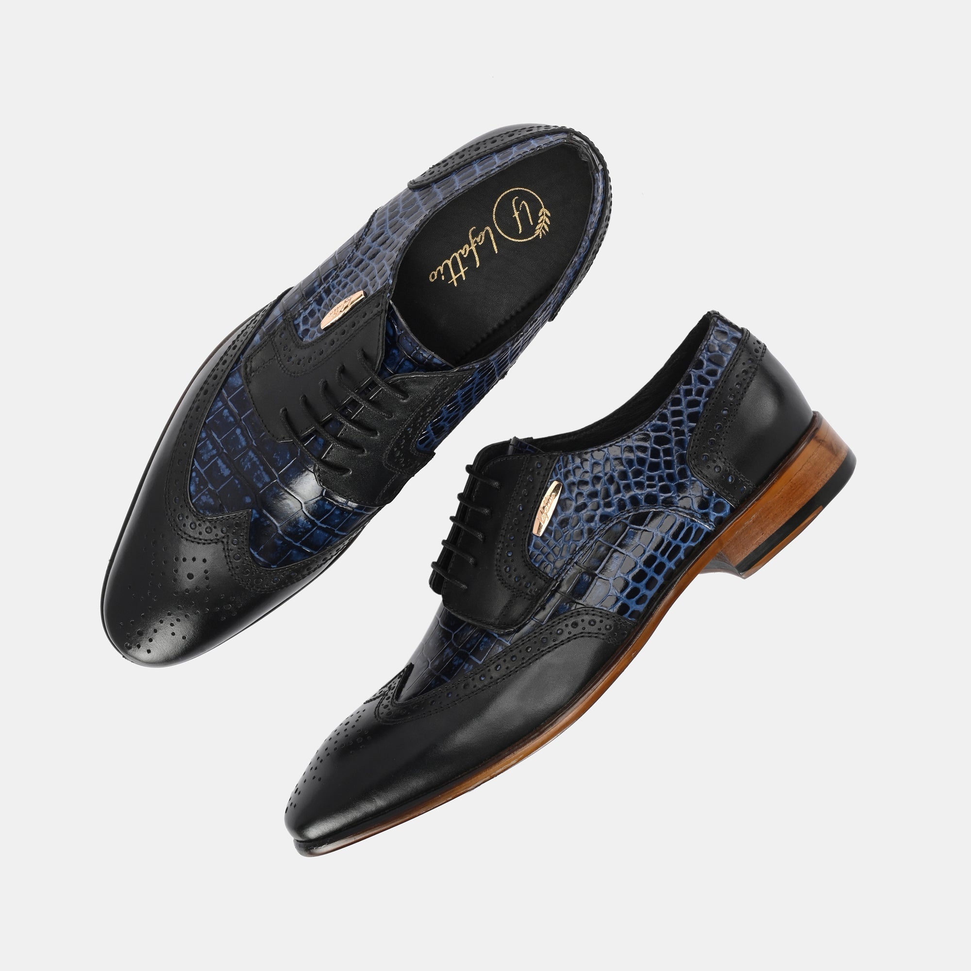 Colour-Blocked Lace-Up Brogues by Lafattio - view 2
