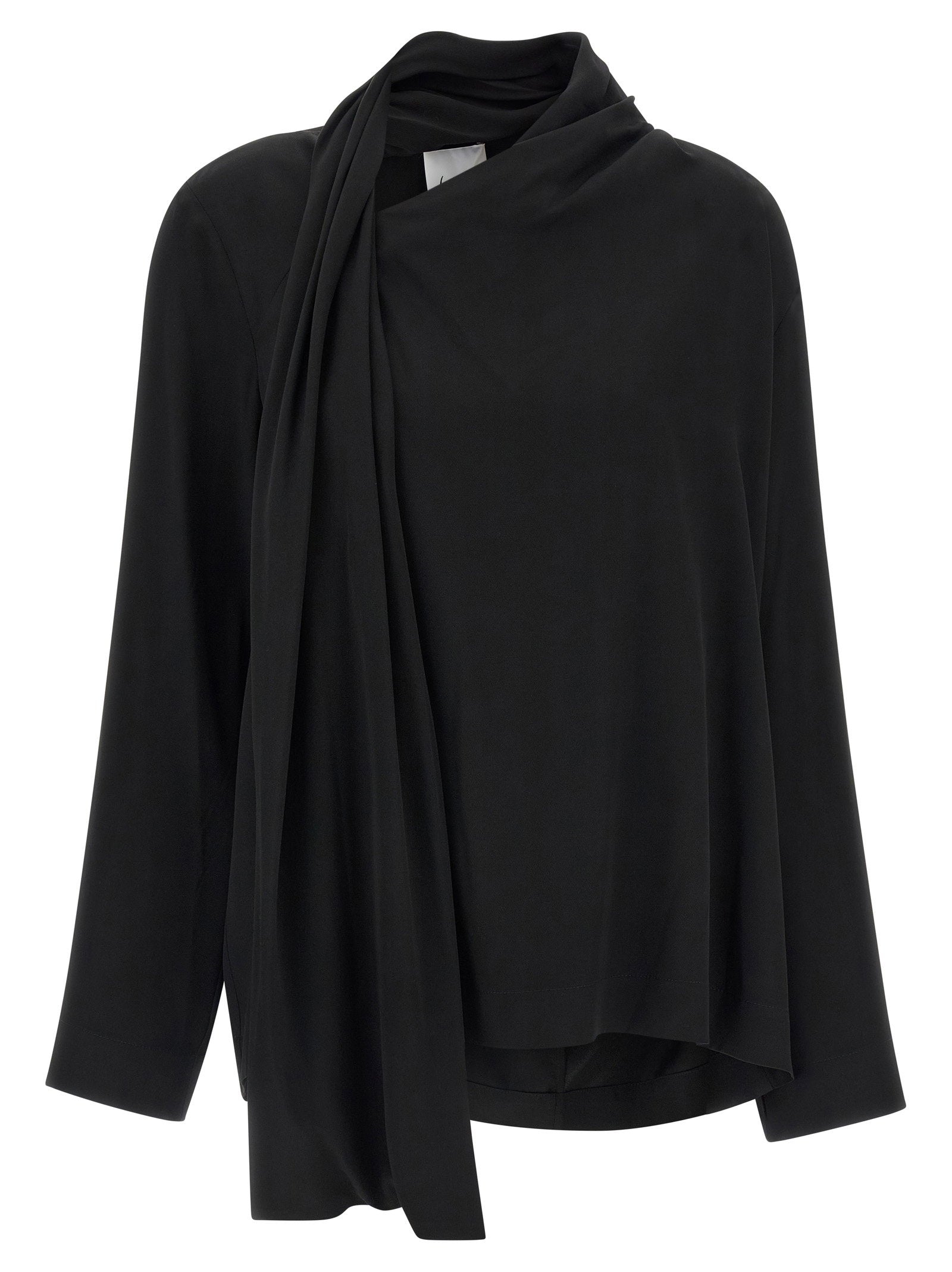 Nude Draped Panel Blouse – 100% viscose