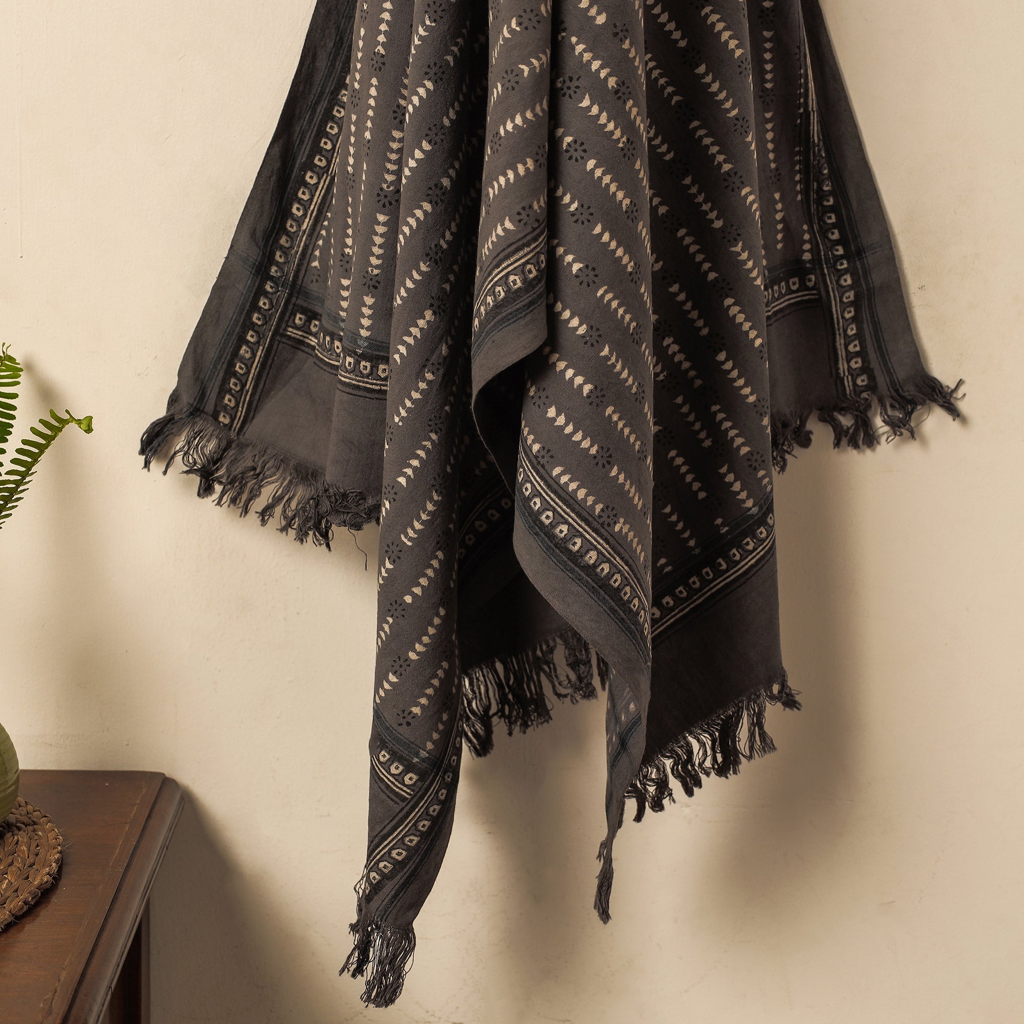 ITOKRI CRAFTS INITIATIVE Brown - Akola Block Printed Pure Handloom Cotton Towel - view 2