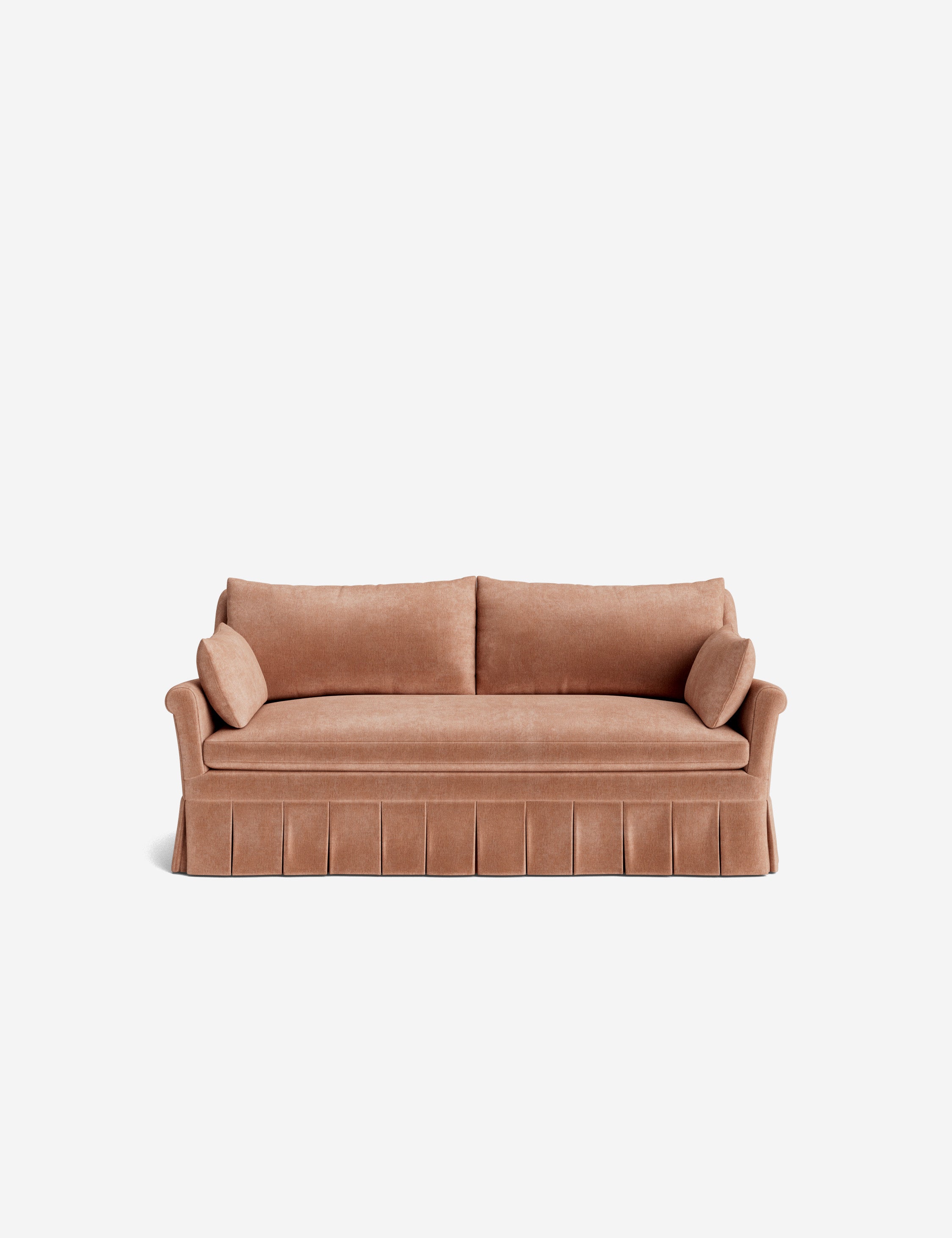 Lulu and Georgia Portola Rolled Arm Luxe Depth Pleated Sofa