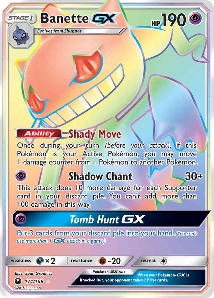 Rare secret sm7-174 – Pokémon Banette-GX - 174/168 - Rare Secret [sm7-174] [Secret]