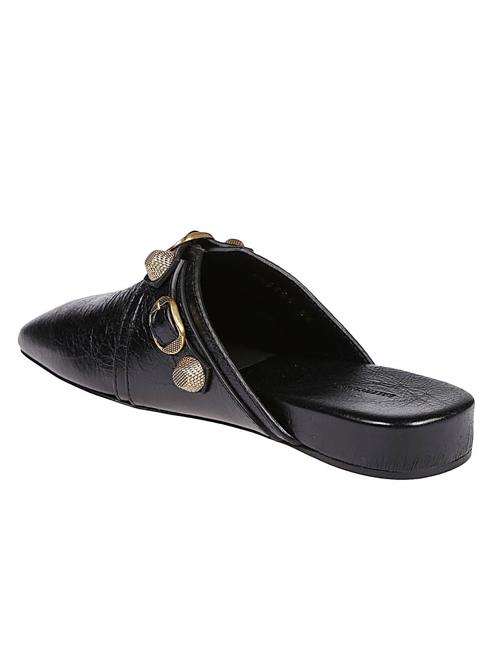 Balenciaga Cozy Cagole leather mules in black - view 3