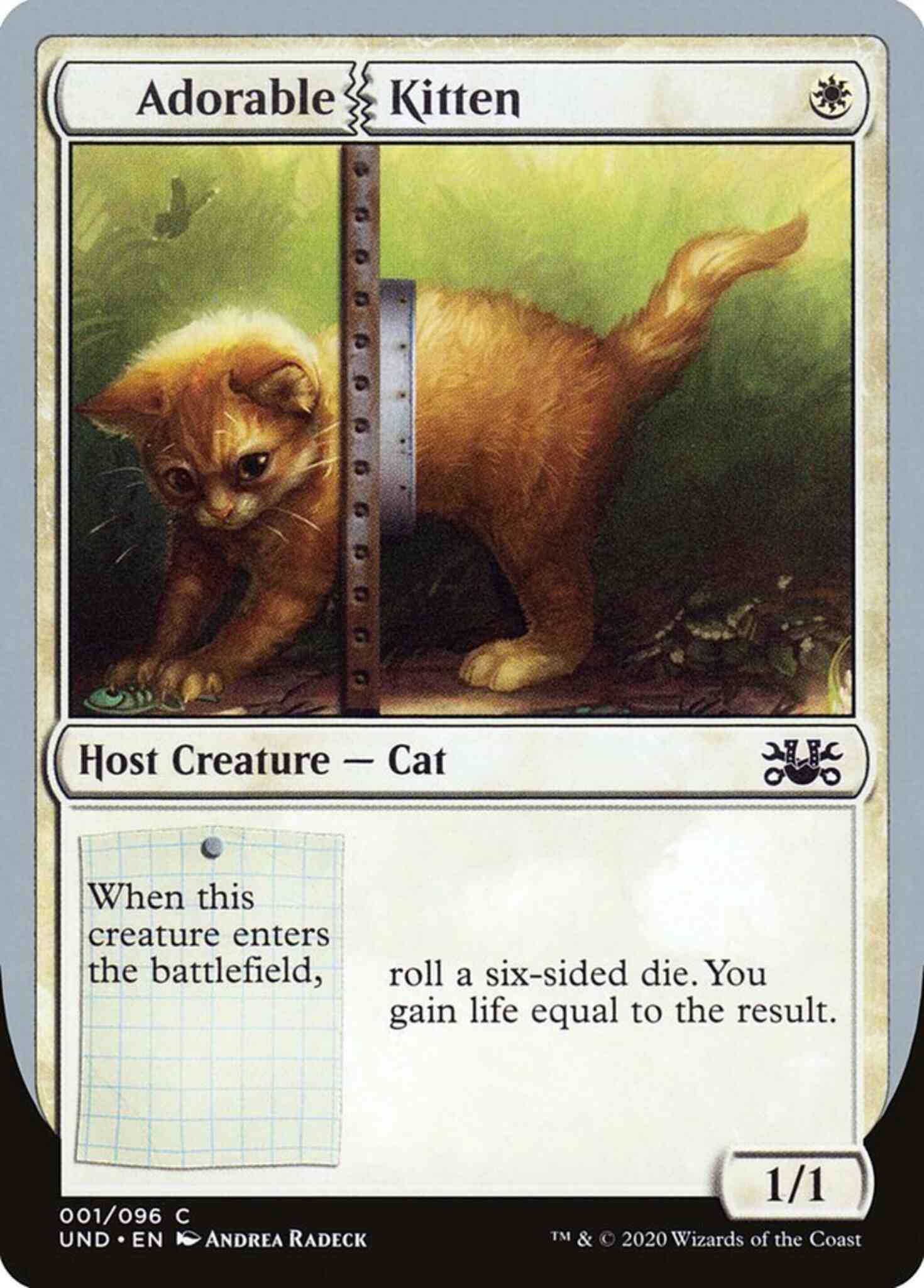 Adorable kitten 1 – Magic Adorable Kitten [1] [Unsanctioned] [Non-Foil]