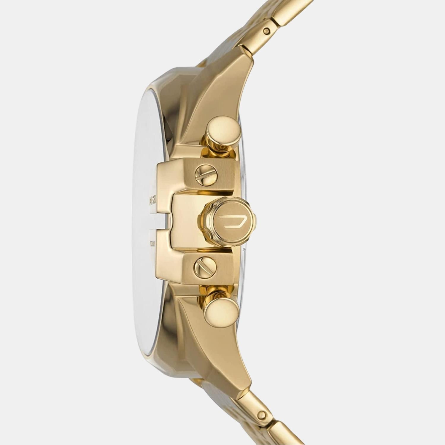 Diesel Baby Chief Men Quartz Gold Dial Chronograph Stainless Steel Watch DZ4565 - view 2