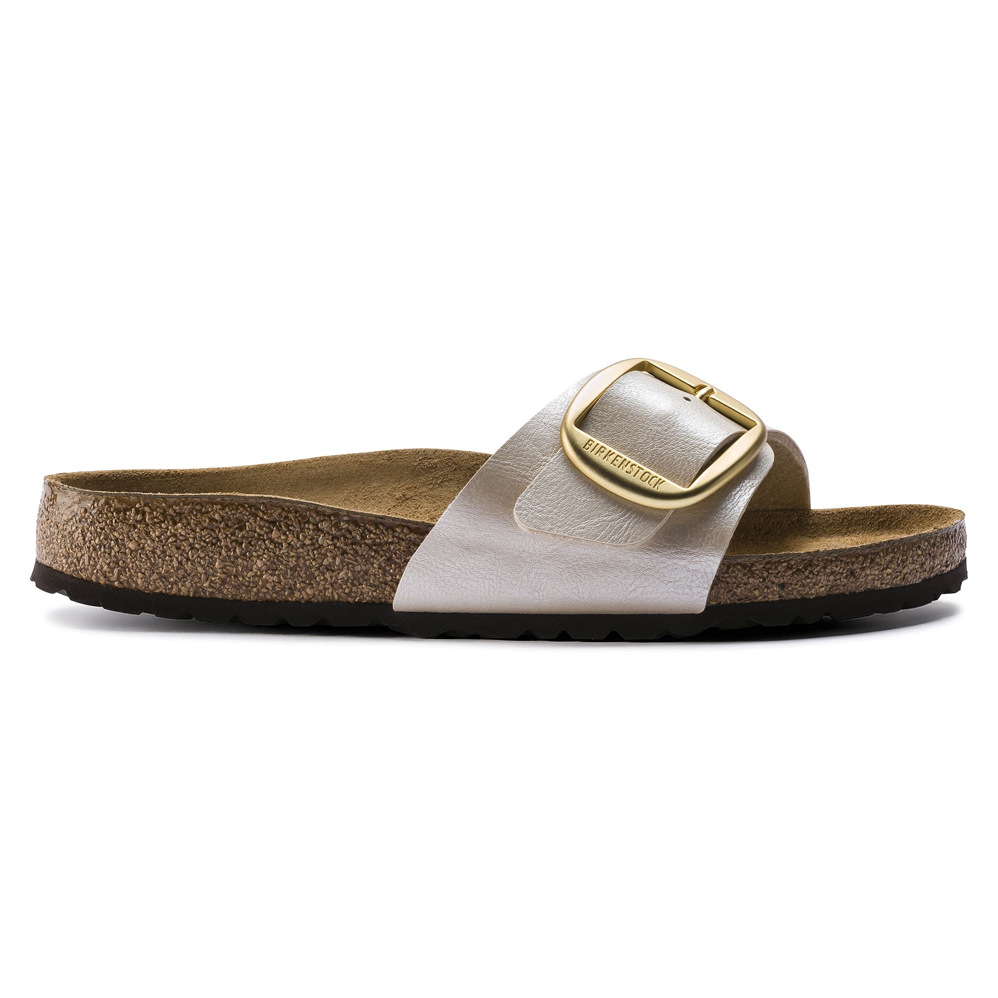 Birkenstock Madrid Big Buckle Birko-Flor – White White/Graceful Pearl - view 3