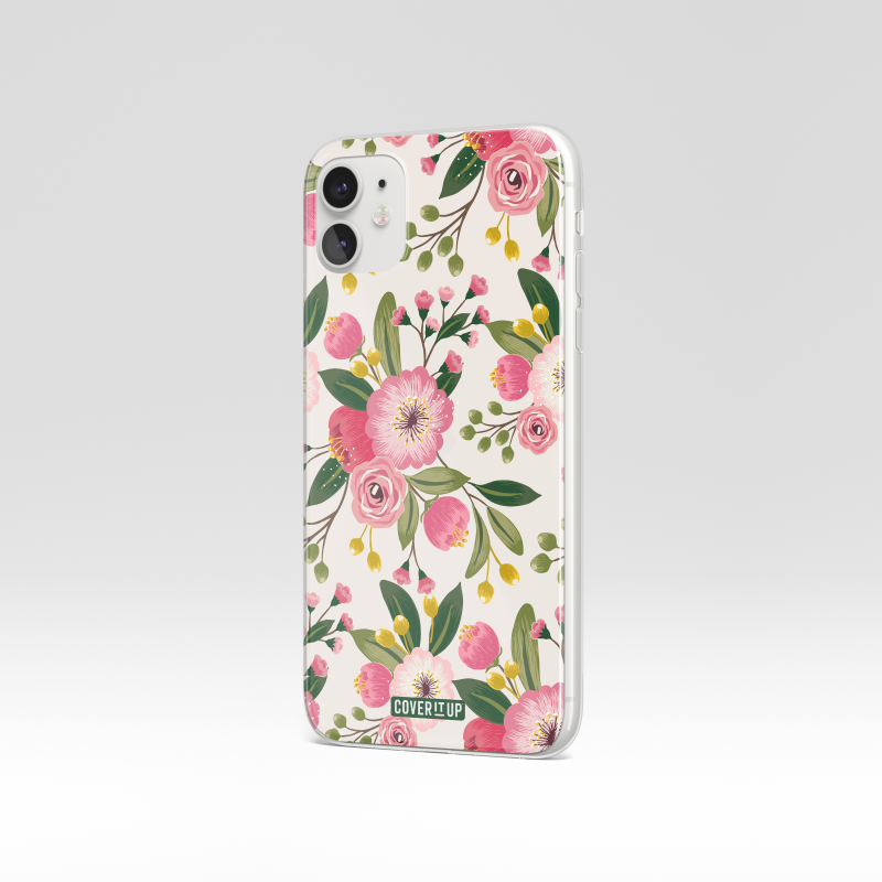 Cover It Up Pinterest Floral Aesthetic Clear Silicone Case - view 3