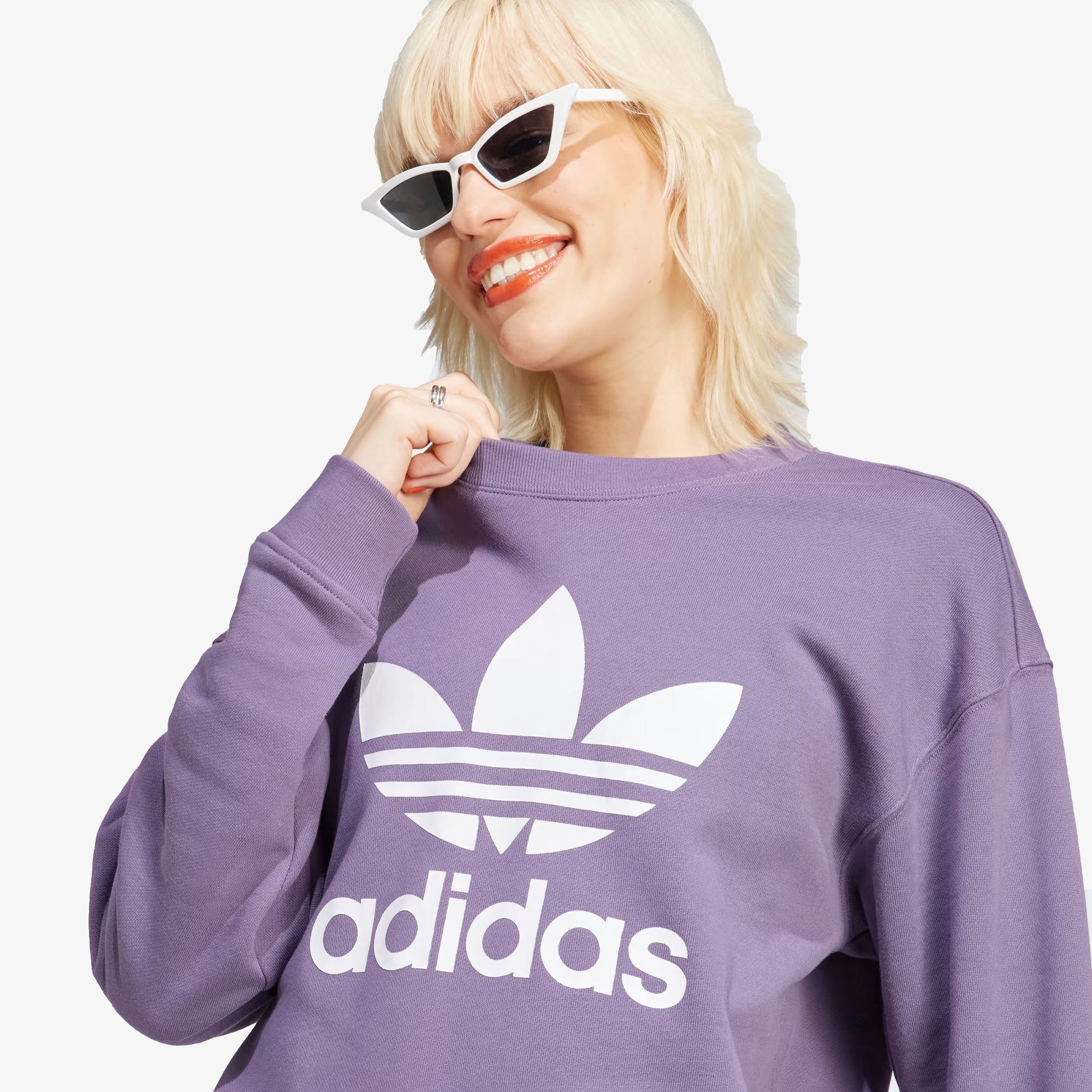 Adidas Originals | TREFOIL CREW SWEATSHIRT { SHADOW VIOLET - view 3
