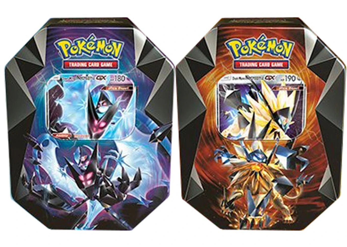 Pokémon 2018 Pokemon TCG Necrozma Prism Tin Dusk Mane Necrozma GX/Dawn Wings Necrozma GX Lot