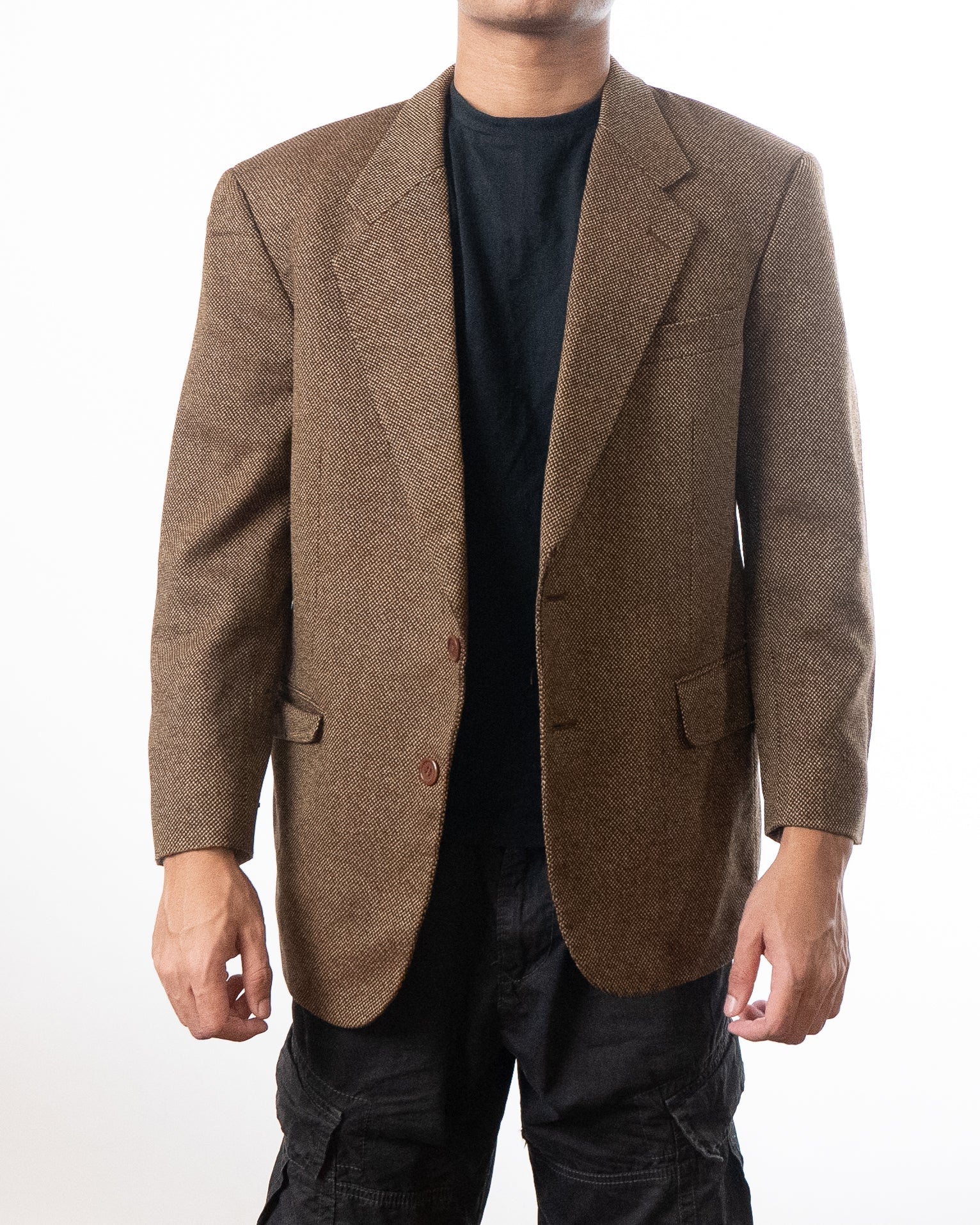YSL Yves Saint Laurent Vintage Brown Tweed Sport Coat