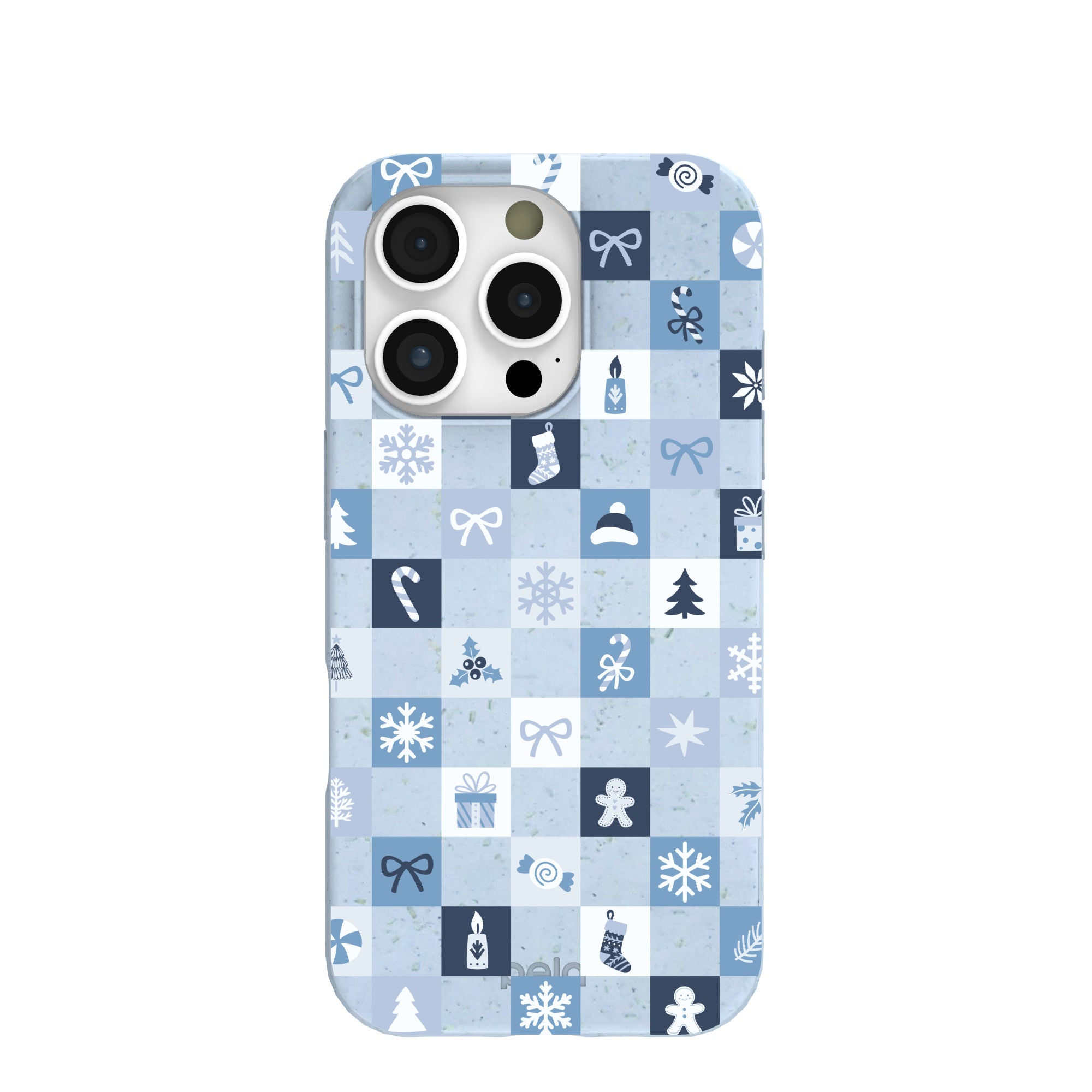 Pela Case Powder Blue Winter Quilt iPhone 16 Pro Case