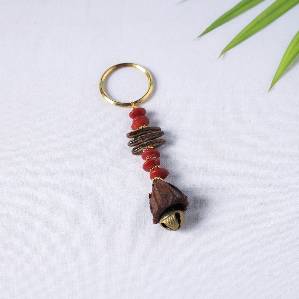 ITOKRI CRAFTS INITIATIVE Abstract Pastel Handpainted Wooden Keychain 117