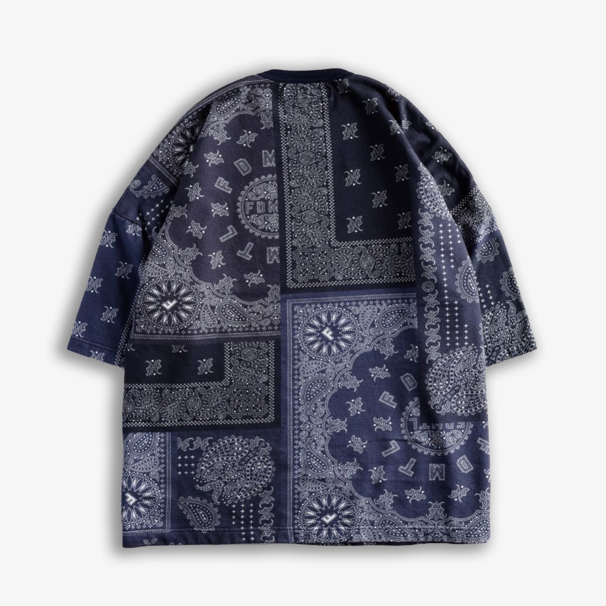 Fdmtl | Printed Patchwork Sweat Tee { Navy