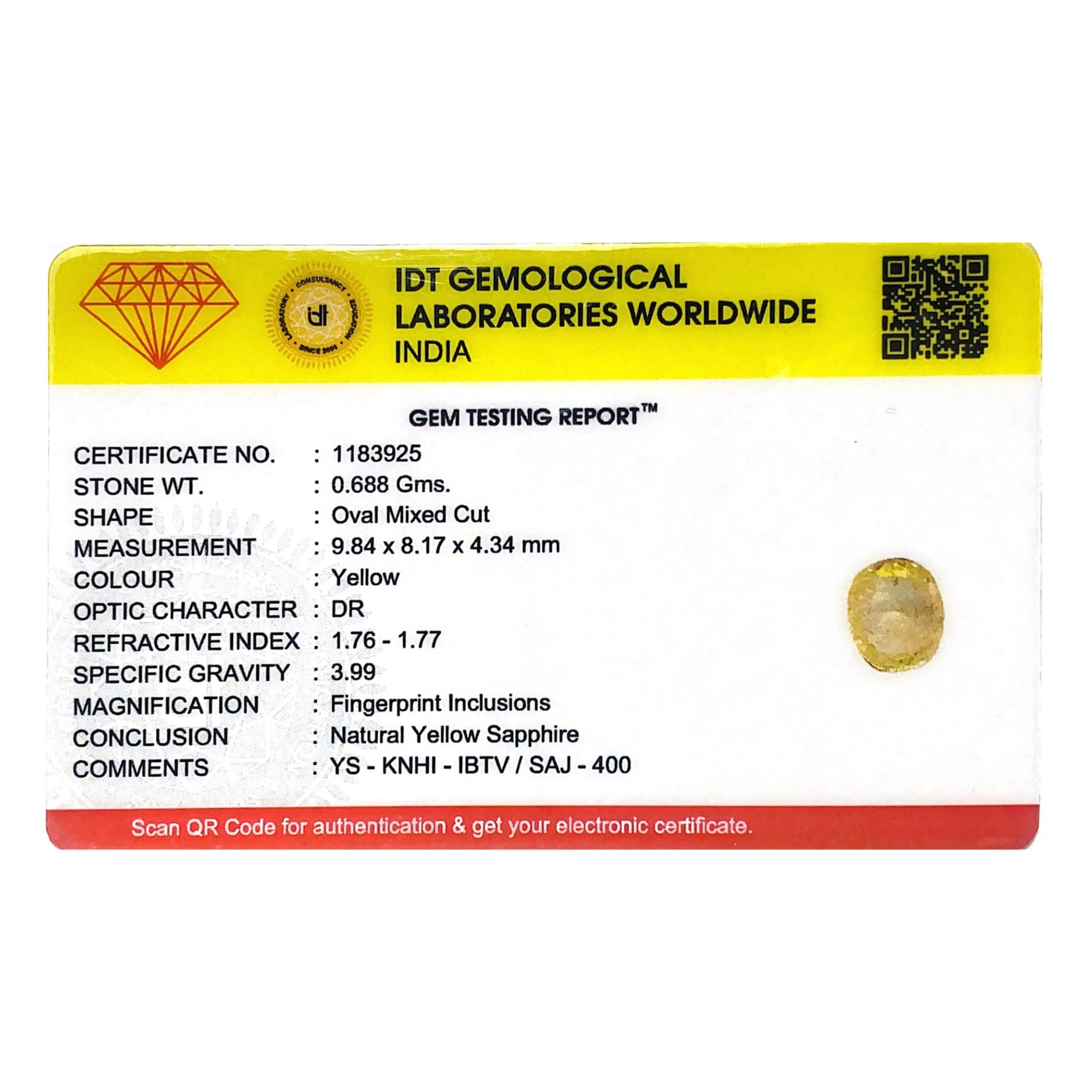 Pramogh Yellow Sapphire - 3.44 Carat - view 4