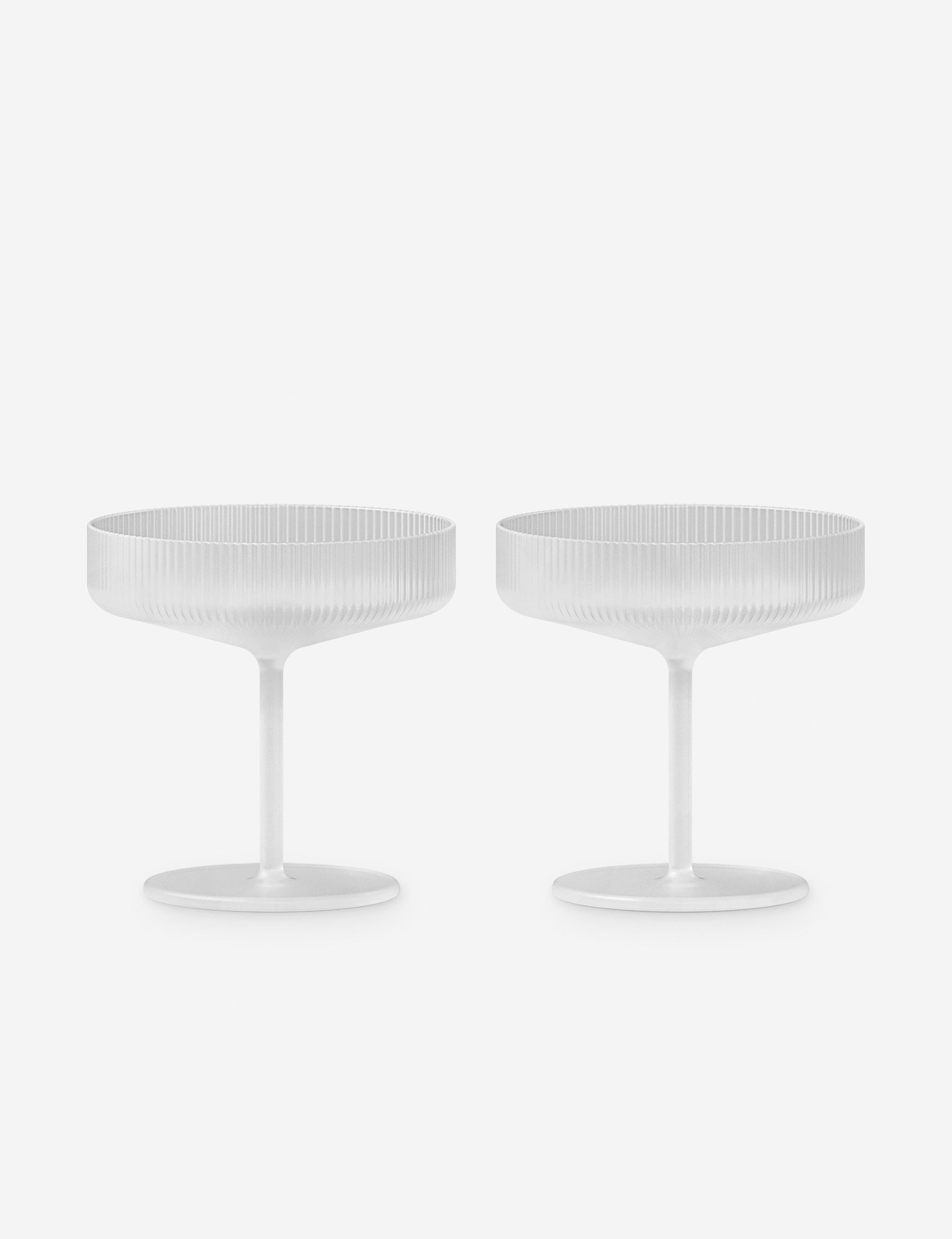 Lulu and Georgia Ripple Glassware by Ferm Living