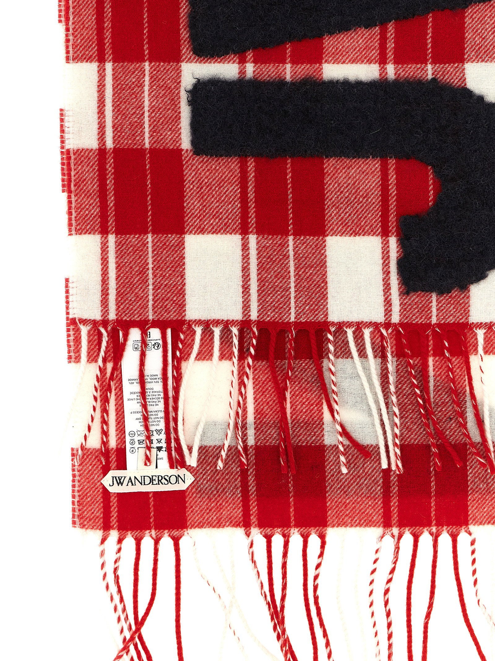 J.w.anderson Checkered Logo Scarf – 55% vw 40% aw 5% pa - view 3
