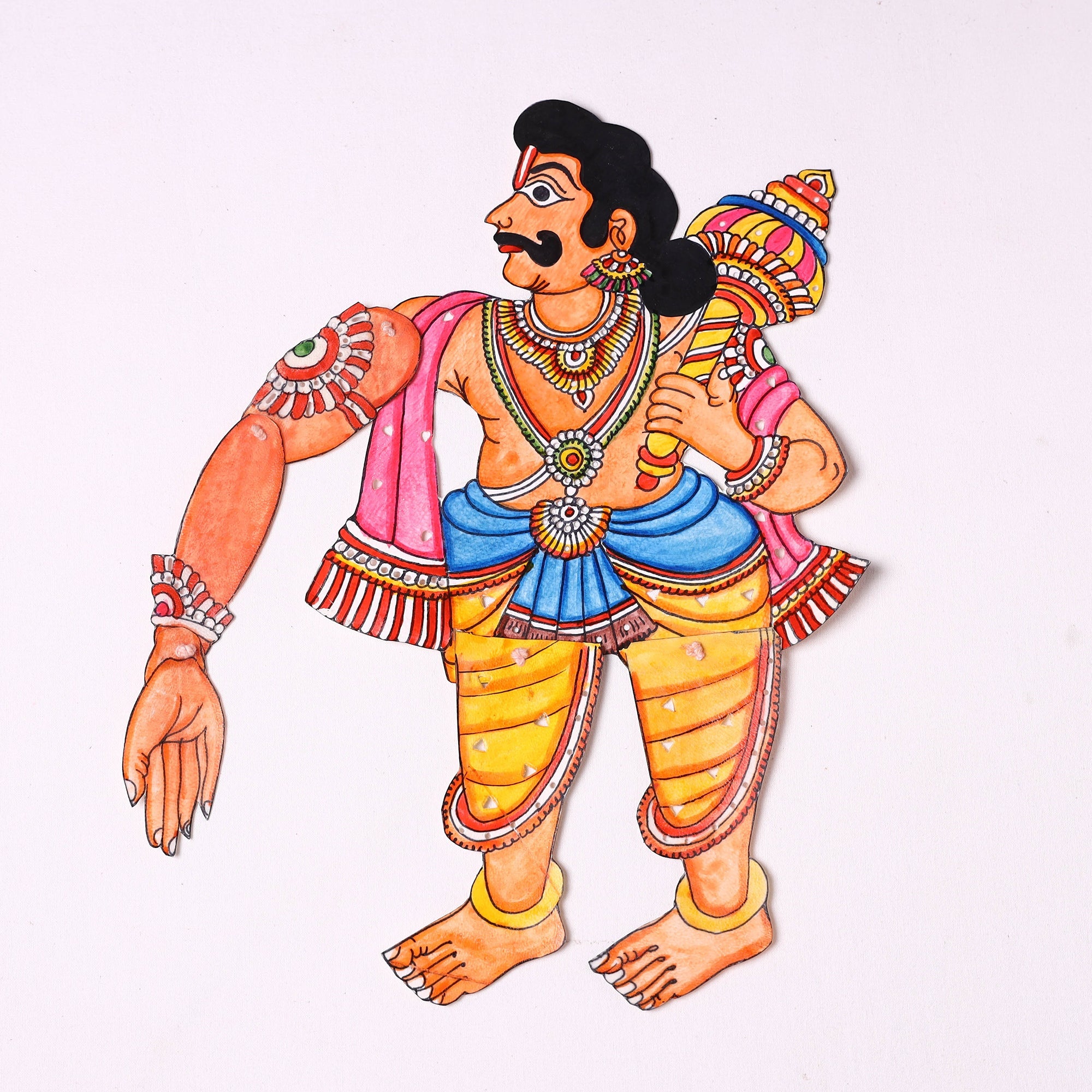 ITOKRI CRAFTS INITIATIVE Bhima - Tholu Bommalata Leather Puppet (16 x 10 in) - view 2