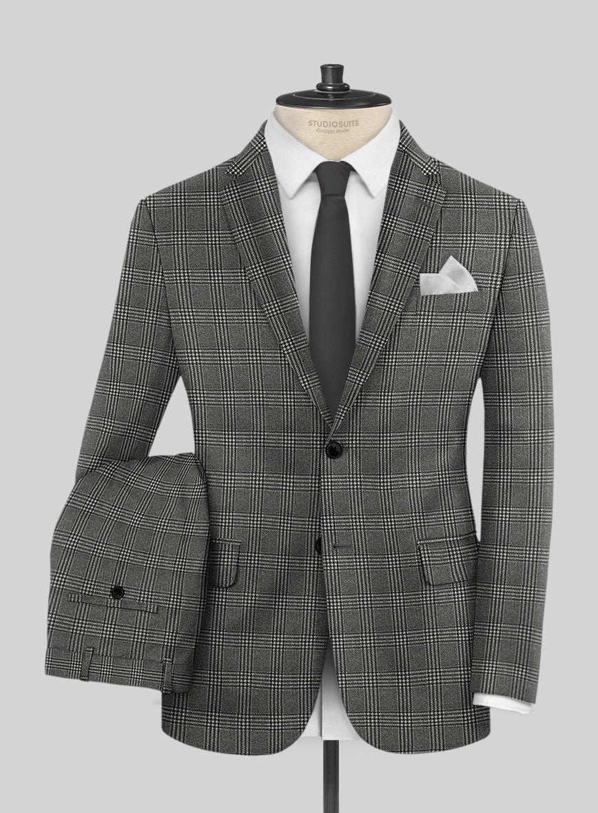StudioSuits Reda Azelo Gray Checks Wool Suit