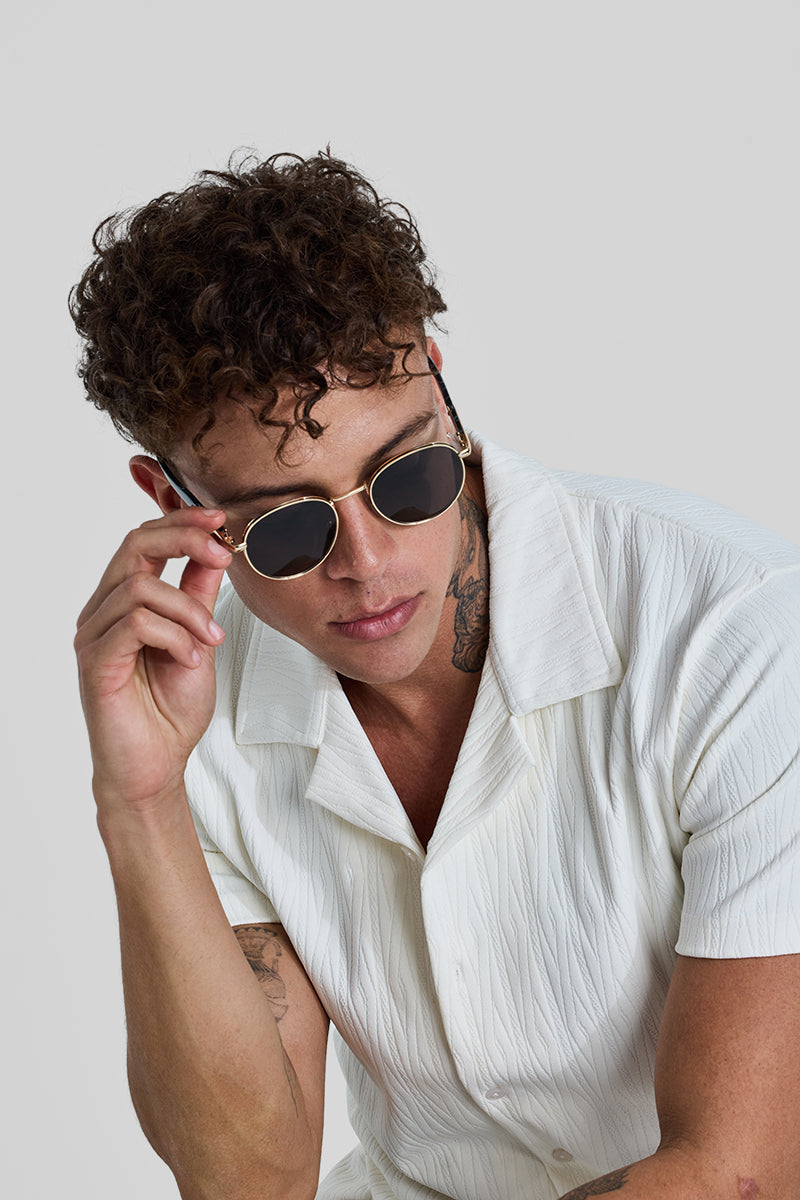 SNITCH White Cuban Textured Shirt - view 5