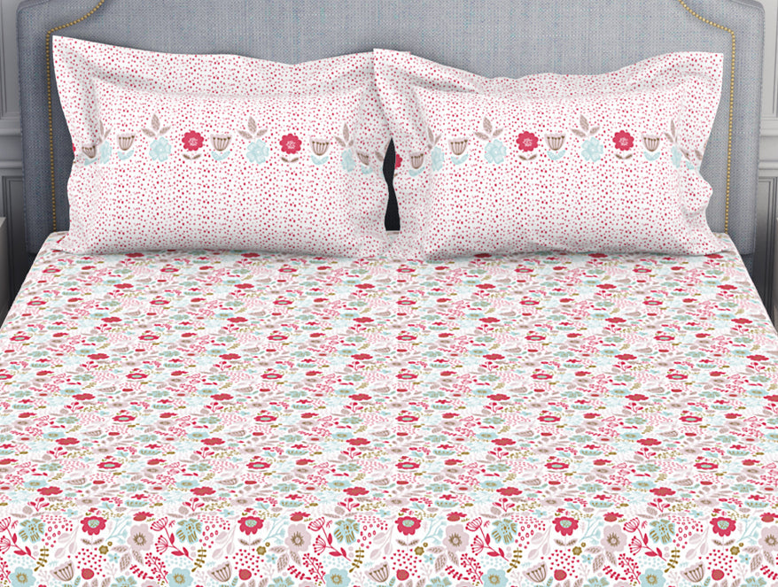 Spaces India Youthopia Floral 100% Cotton Double Bedsheet - Essentials by Spaces - view 10