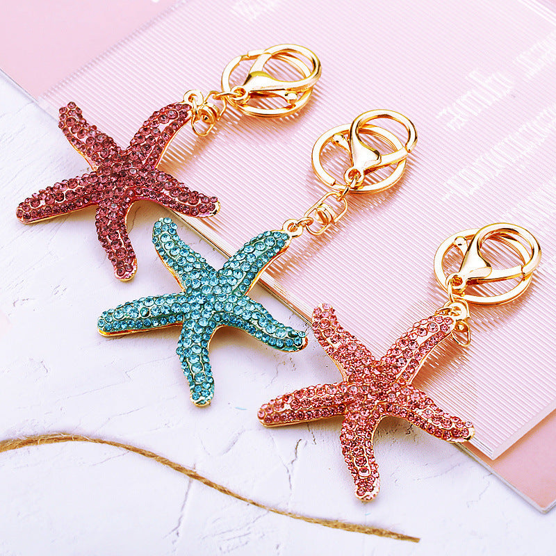 Peeperly Dazzling Star Fish Keychain