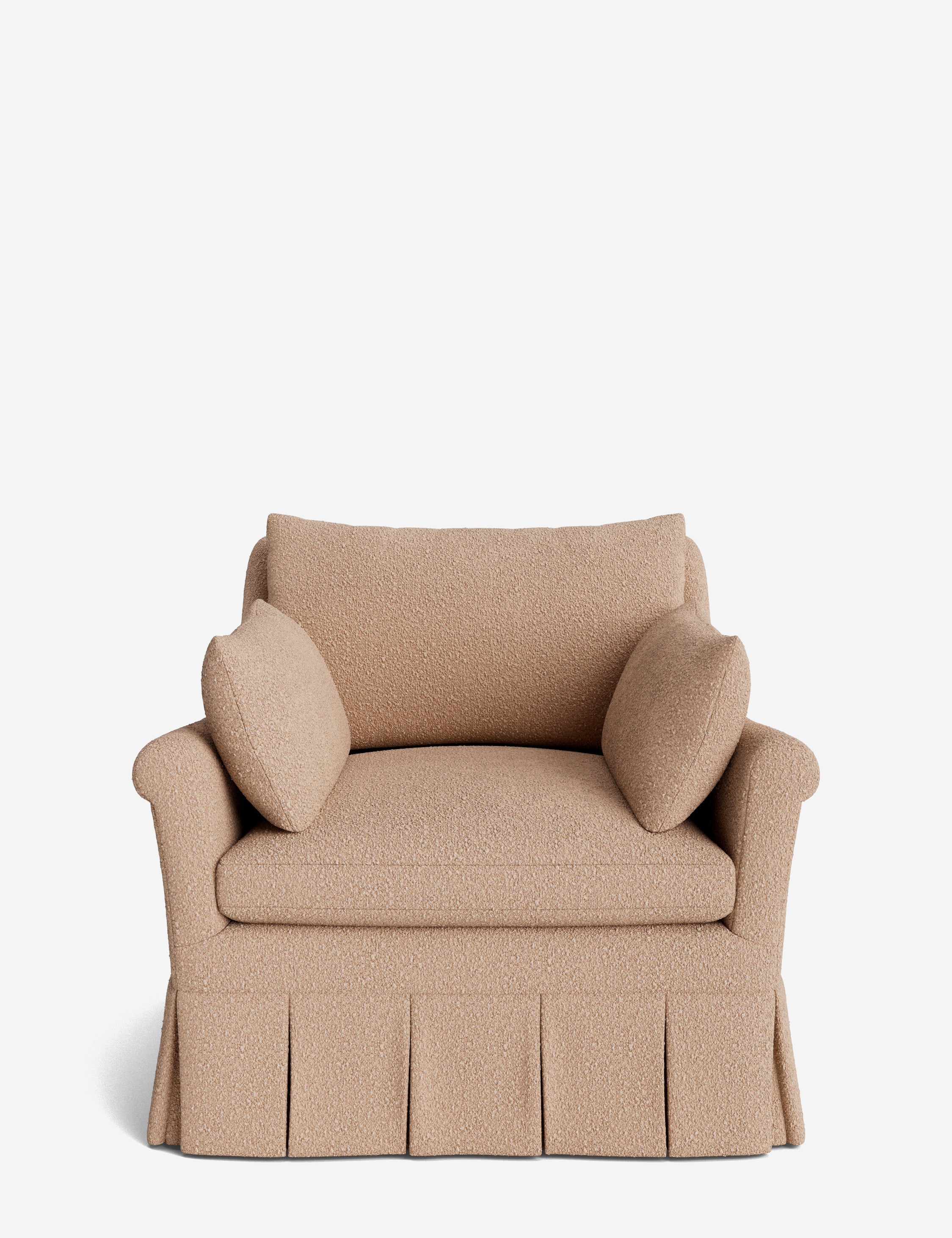 Lulu and Georgia Portola Rolled Arm Luxe Depth Pleated Chair - view 163