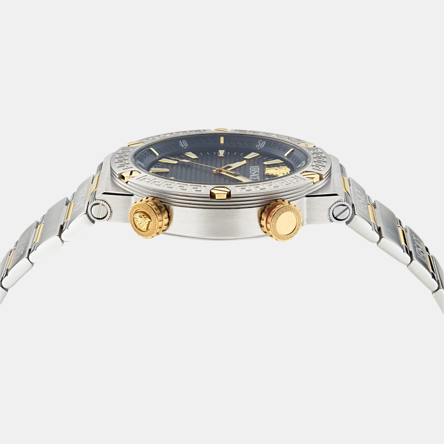Versace Greca Logo Diver Men Quartz Two Tone Dial Analog Stainless Steel Watch VE8G00424 - view 2