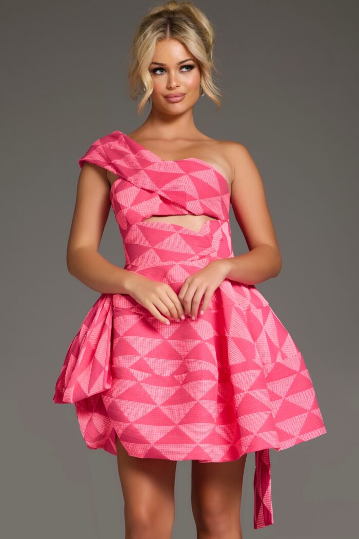 Jovani 34404 Short Mini Geometric Cocktail Dress