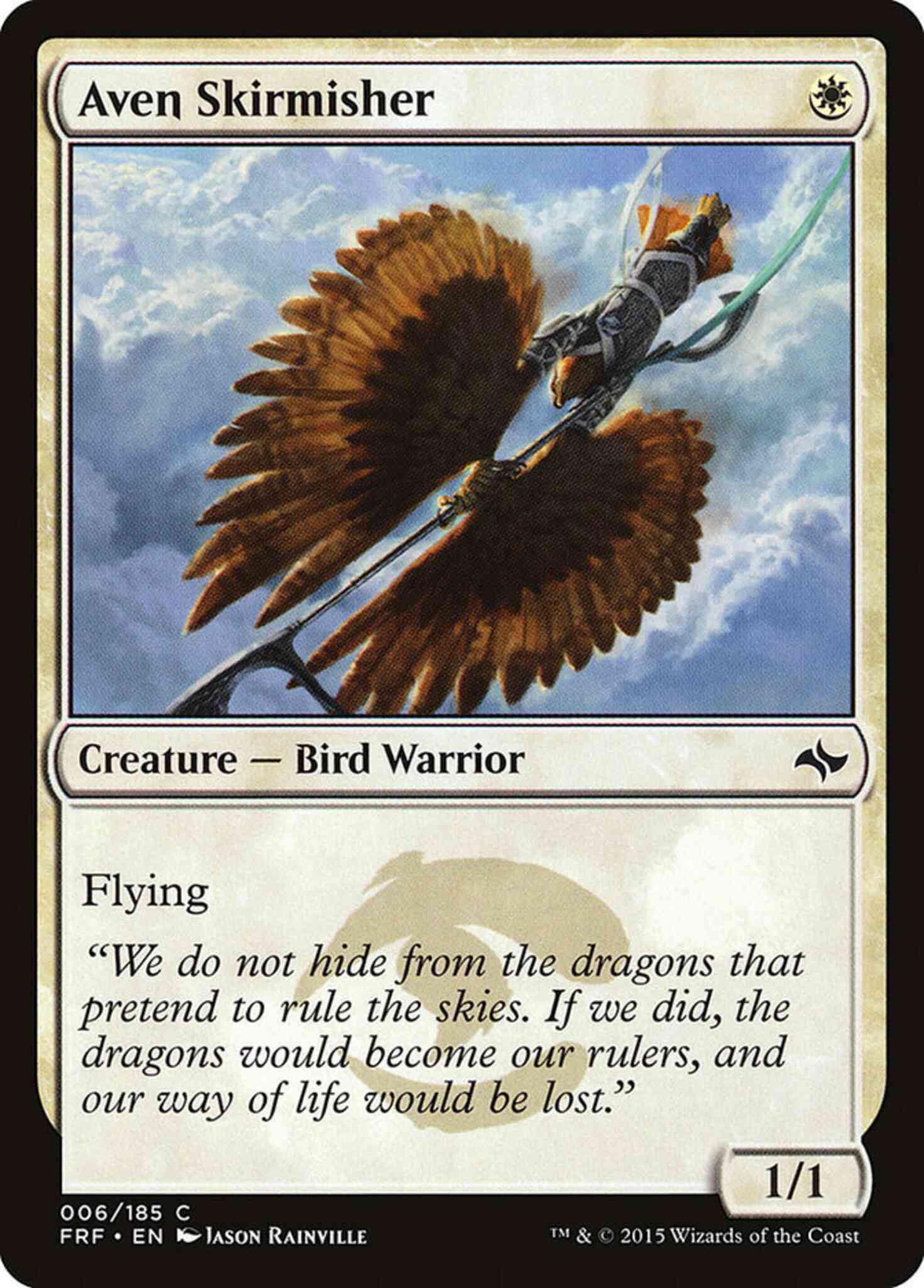 Aven skirmisher 6 – Magic Aven Skirmisher [6] [Fate Reforged] [Non-Foil]