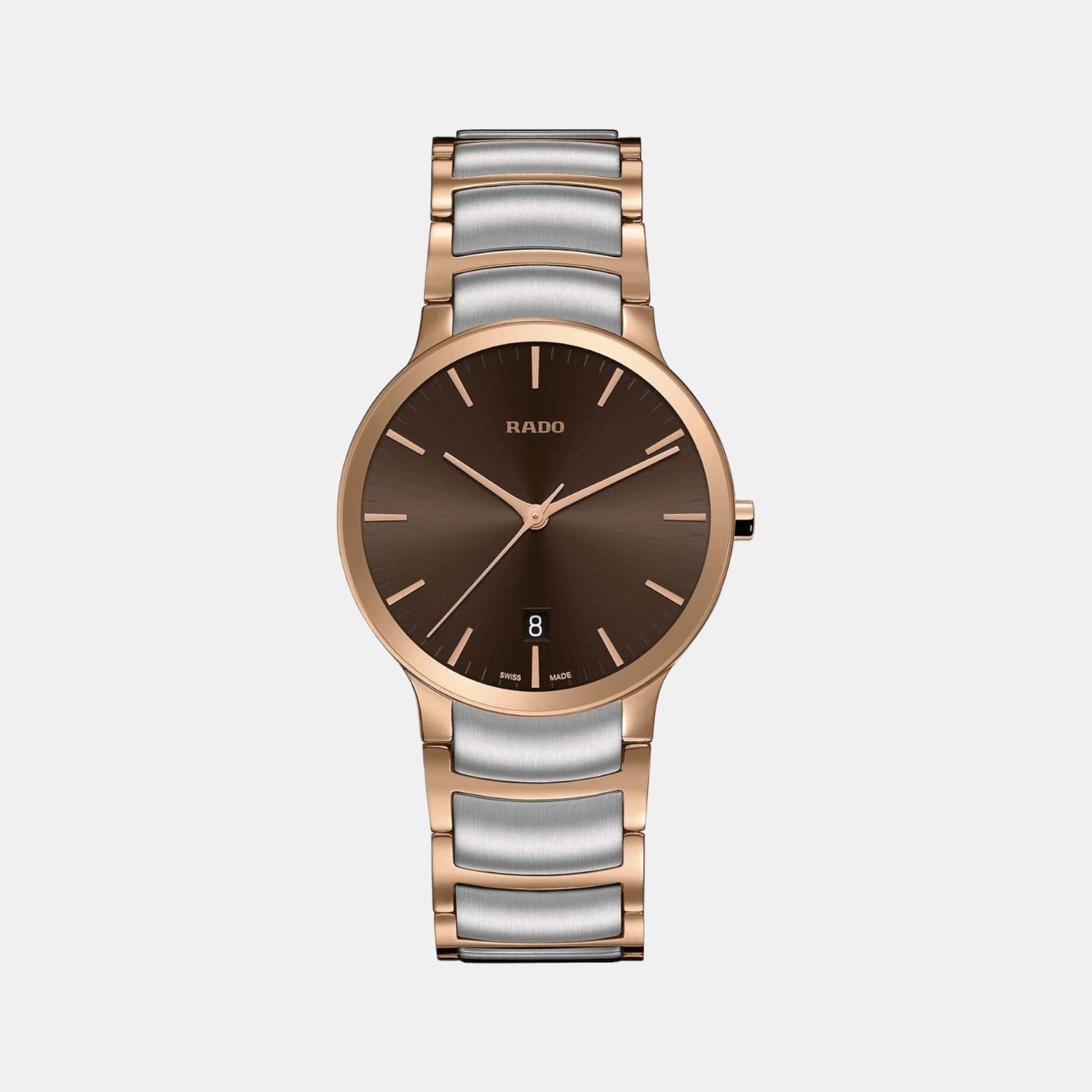 Rado Centrix Unisex Quartz Brown Dial Analog Stainless Steel Watch R30554303