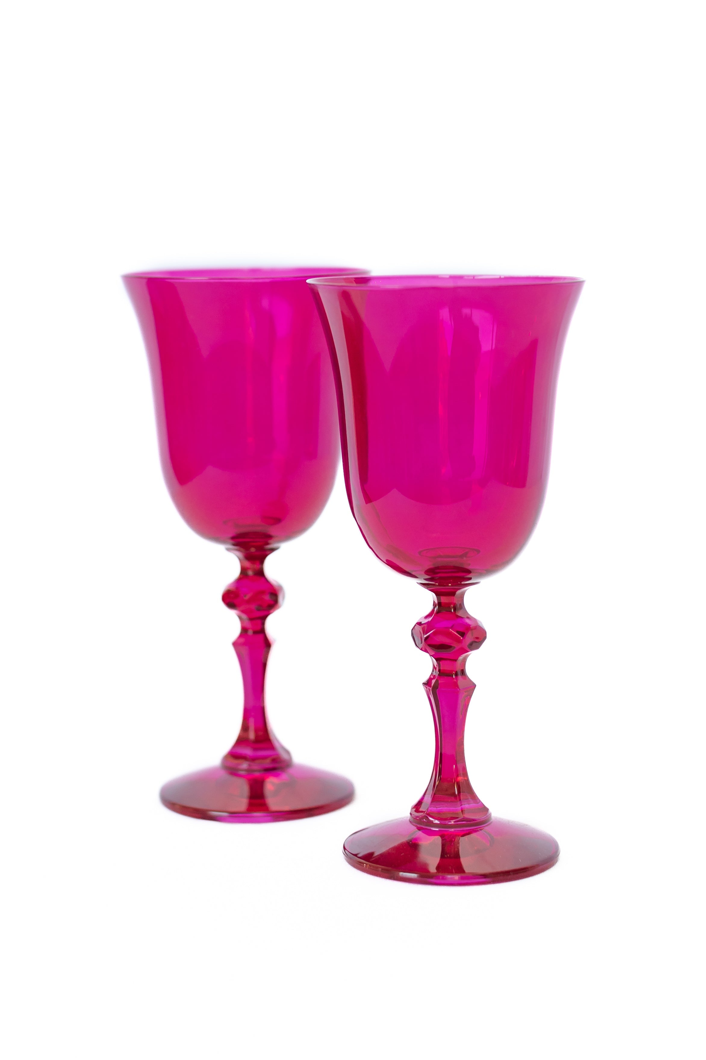 Estelle Colored Glass Estelle Colored Regal Goblet - Set of 2 {Viva Magenta (Our Fuchsia)} - view 4