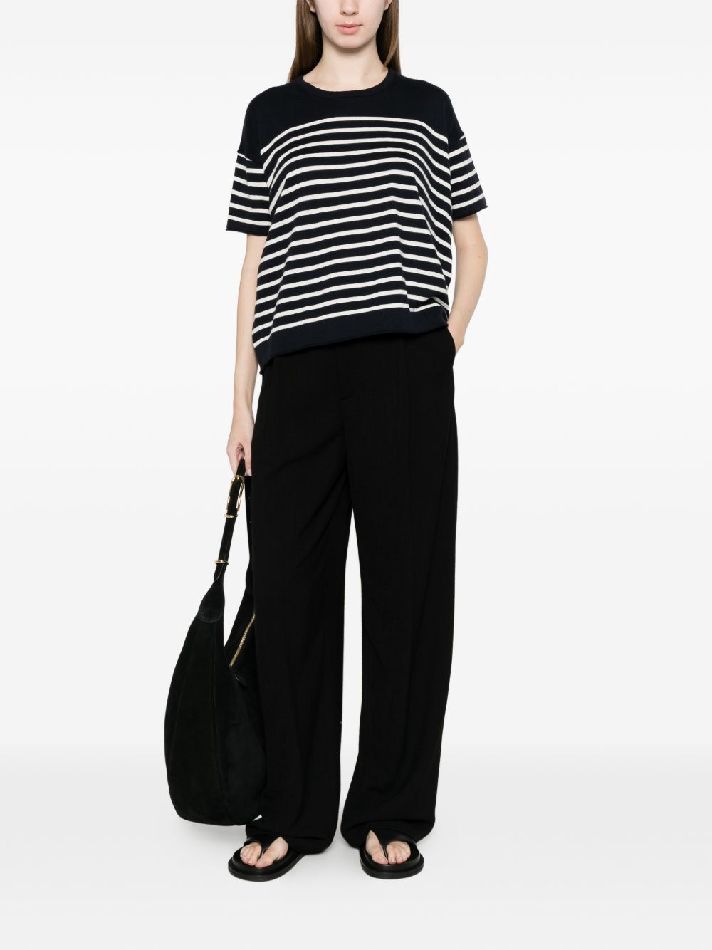 Ct Plage Striped cotton sweater – Cotton 95%, Cashmere 5% - view 2