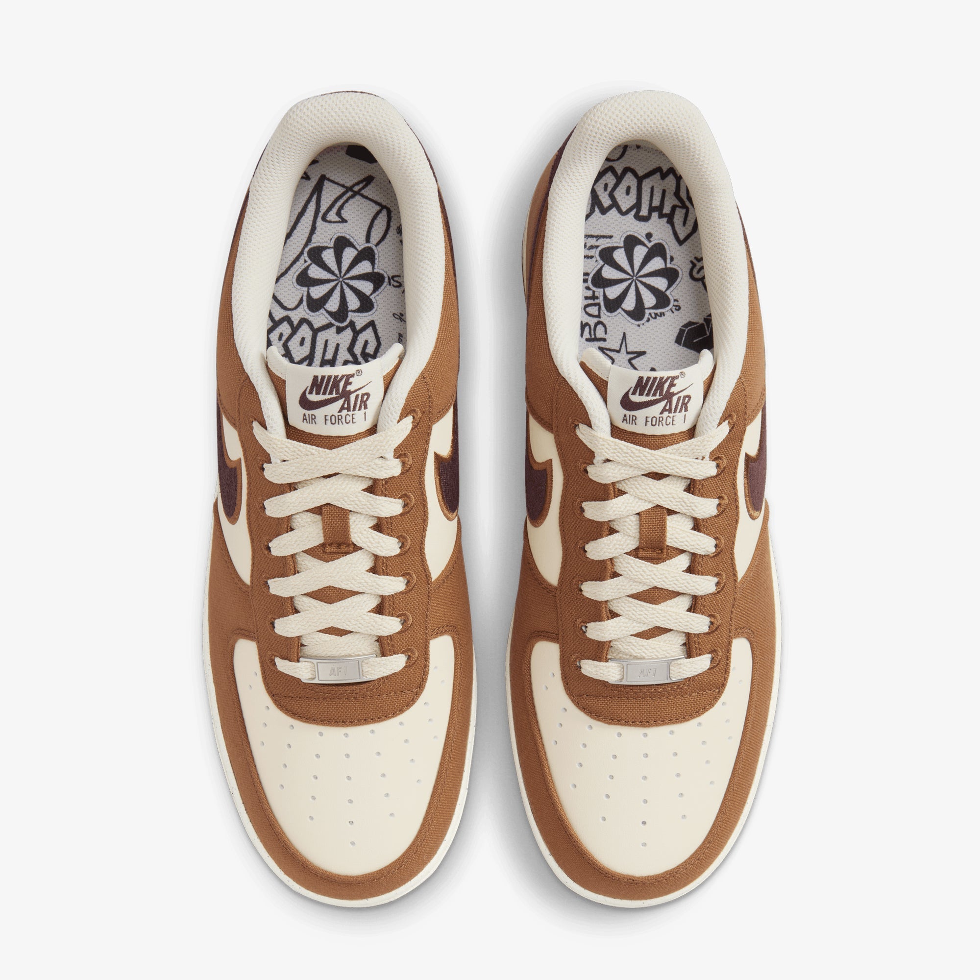 Nike | Air Force 1'07 Lv8 { Lt British Tan/burgundy Crush - view 2