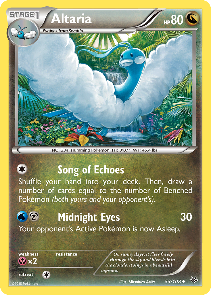 Uncommon xy6-53 reverse – Pokémon Altaria - 53/108 - Uncommon [xy6-53] [Reverse Holo] - Altaria - 53/108 - Uncommon