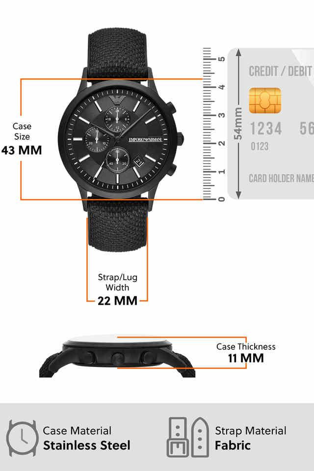 Emporio Armani Renato Black Dial Men 43mm - view 2