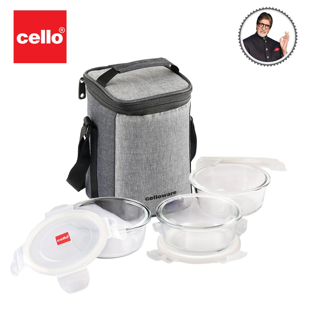 Cello Delighta Borosilicate Glass Lunch Box with Jacket, Round - view 14