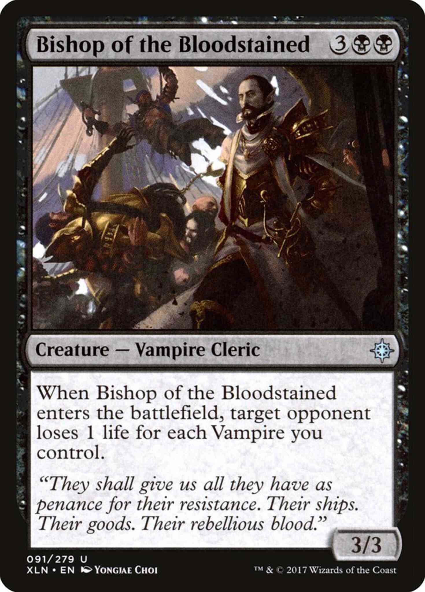 Bloodstained 91 ixalan – Magic Bishop of the Bloodstained [91] [Ixalan] [Non-Foil]