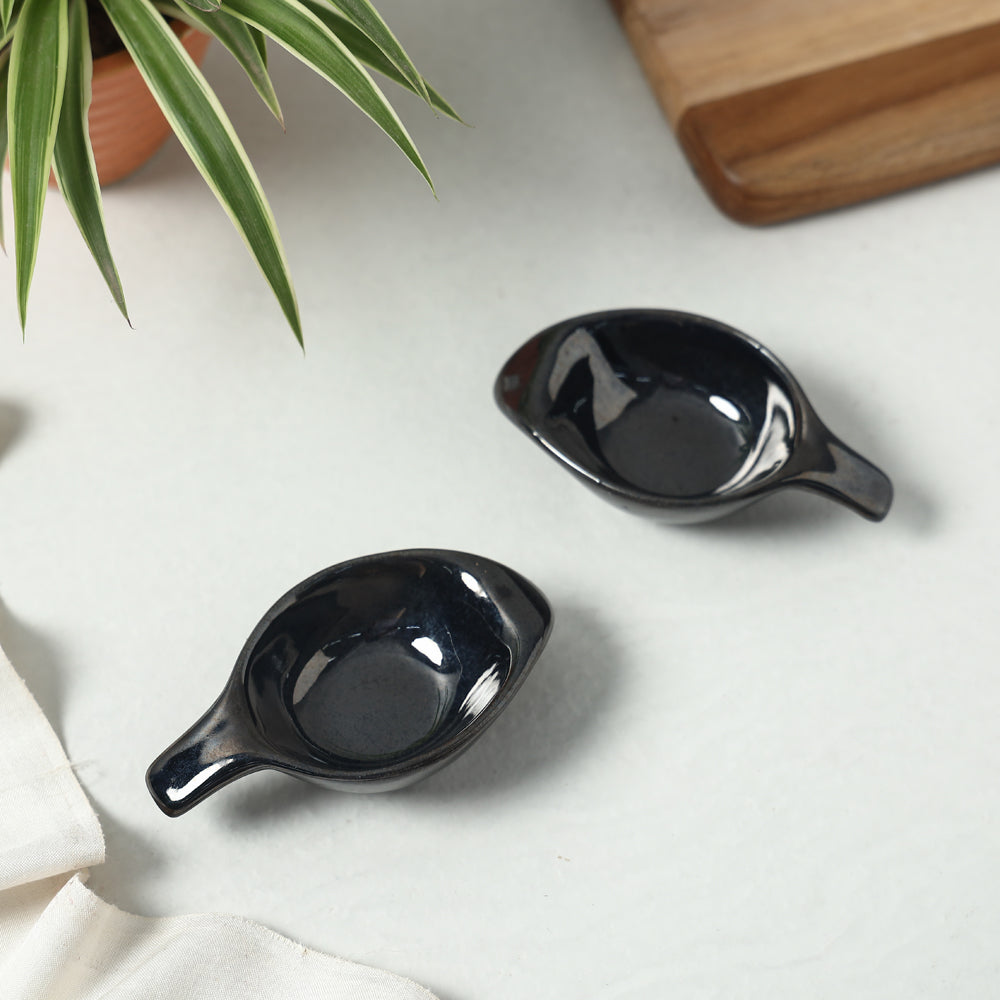 HAVELI CHRONICLES Black - Ceramic Dip Bowls (Set of 2)