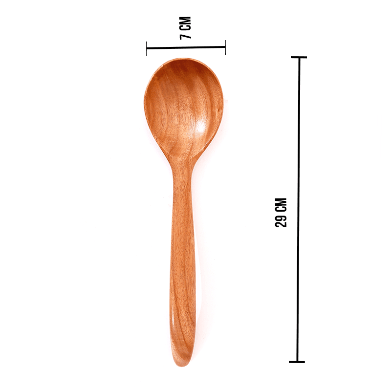 The Indus Valley 100% Natural Neem Wood Cooking & Serving Spoons/Spatula/Ladles, Set of 6, Toxin-free, Anti-microbial - view 2