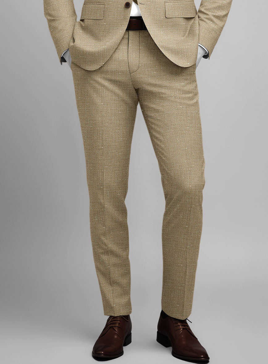 StudioSuits Italian Wool Linen Basket Weave Inol Pants - view 2