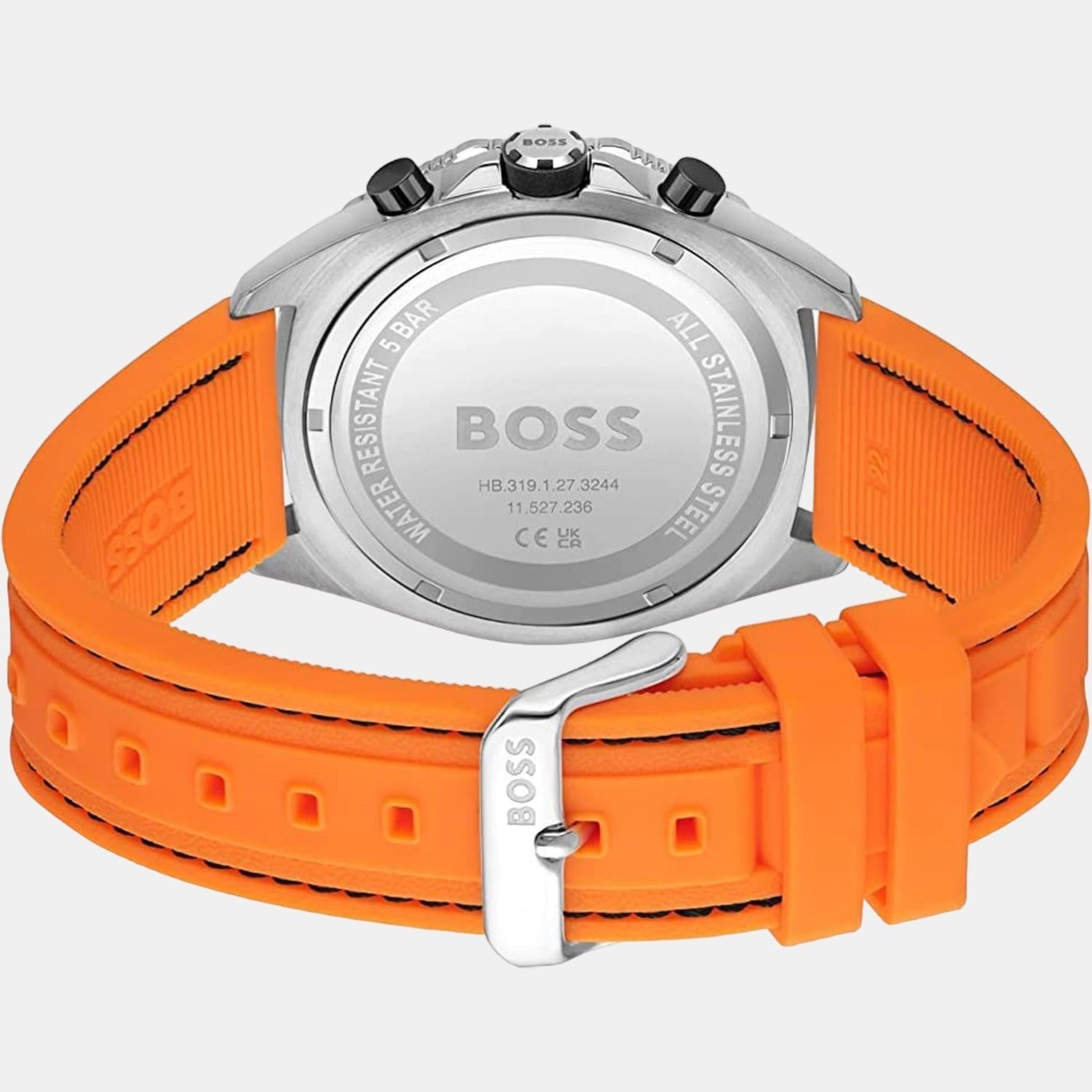 Boss Energy Men Quartz Black Dial Analog Silicone Watch 1513970 - view 2